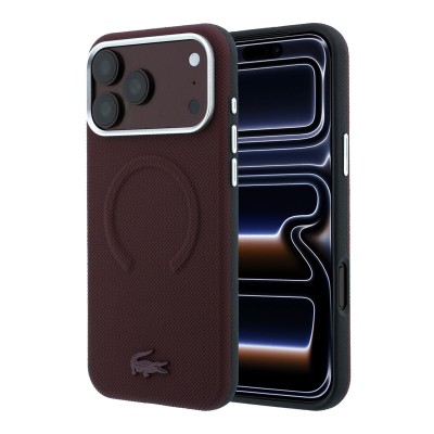 Funda Lacoste MagSafe Burdeos iPhone 18 Pro Max/17 Pro Max